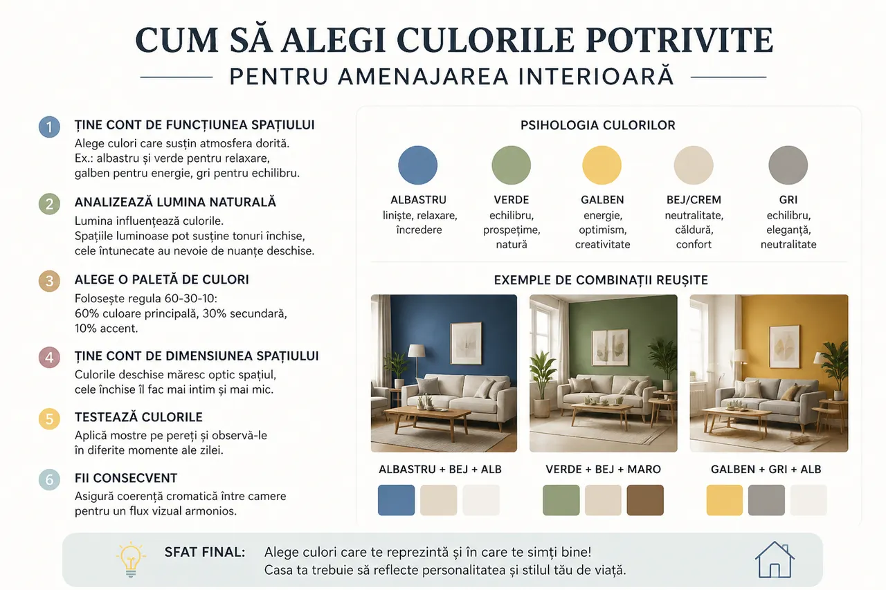 Decor în tonuri potrivite