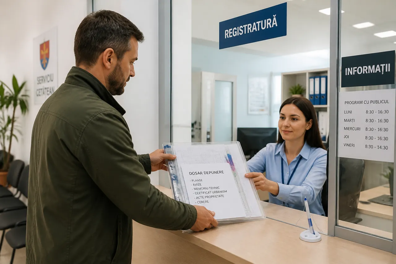depunerea dosarului pentru autorizația de construire