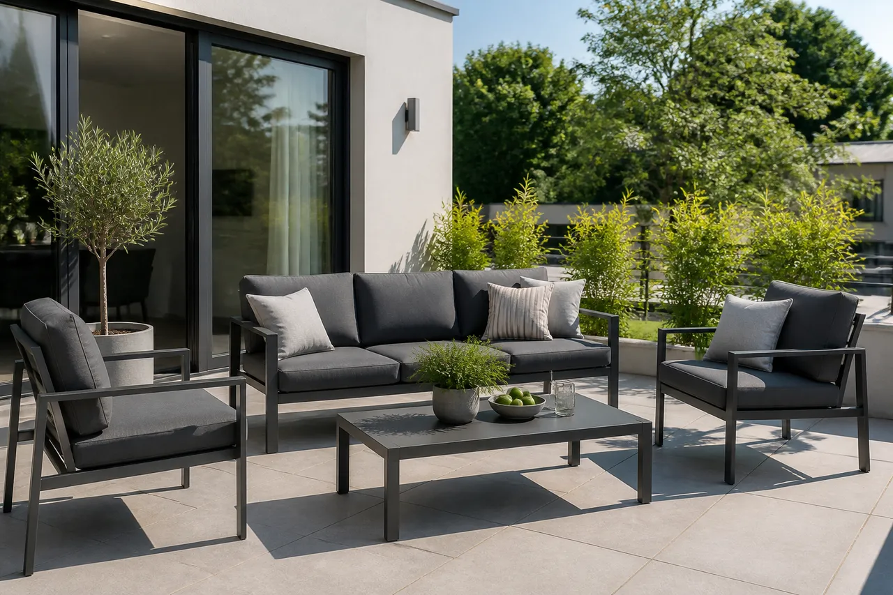 mobilier exterior aluminiu rezistent intemperii