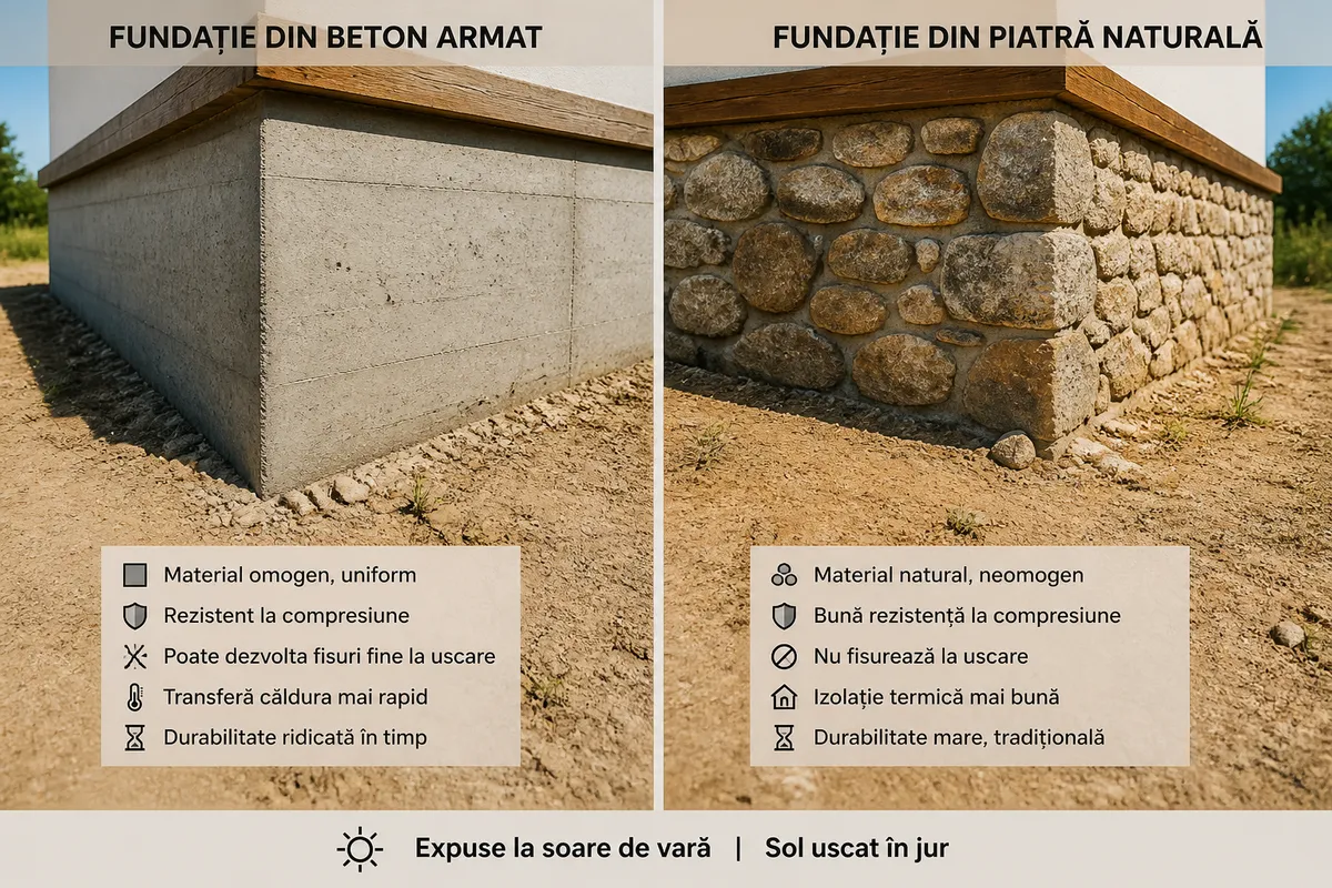 tipuri fundații rezistență căldură vară