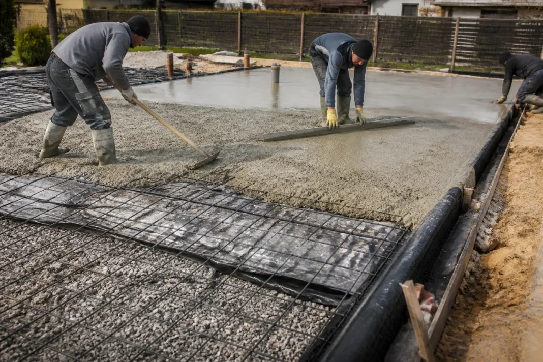 Placa de beton peste sol se execută corect prin straturi stabile și protecție împotriva umezelii