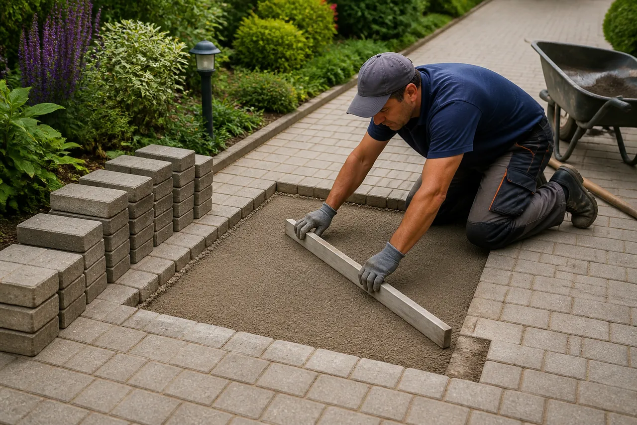 repararea locală a pavajului permeabil