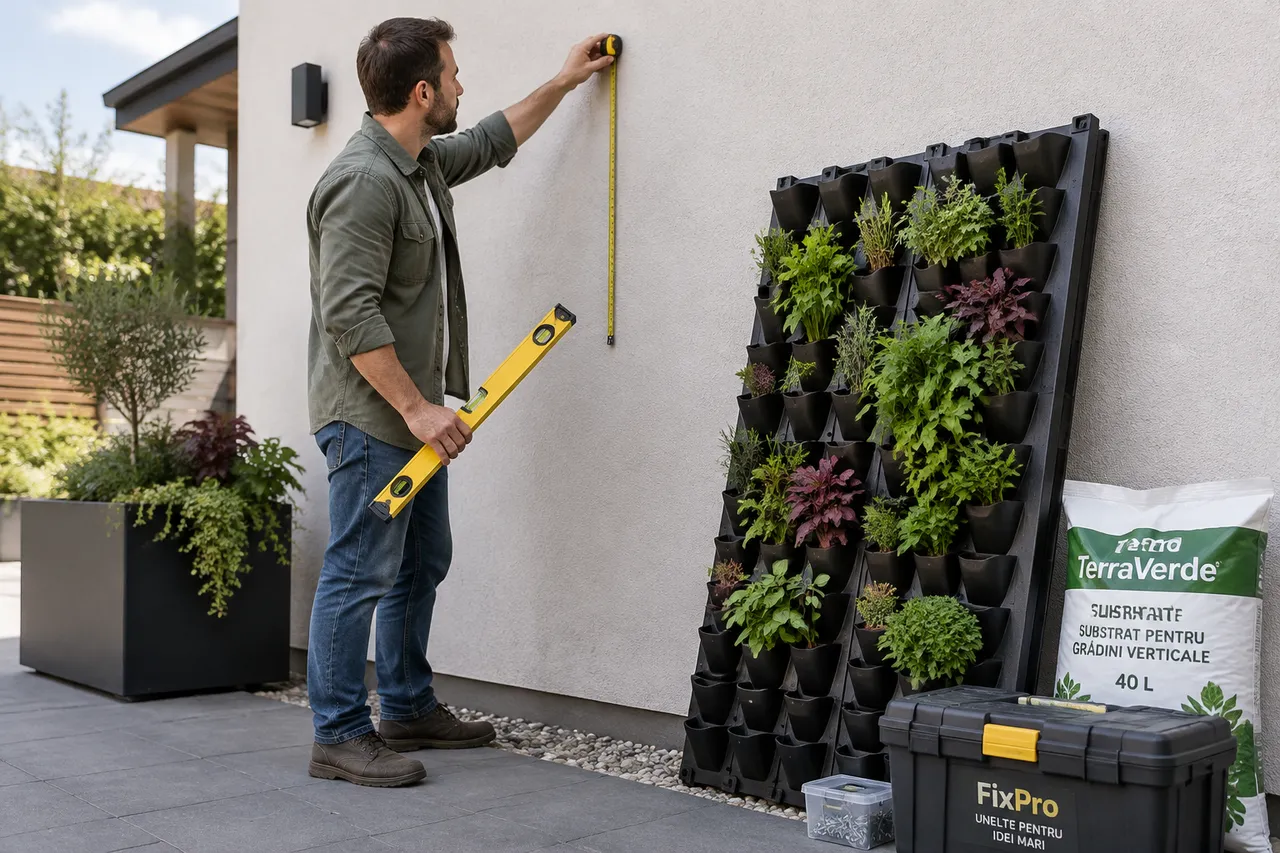 verificarea peretelui pentru grădină verticală exterior