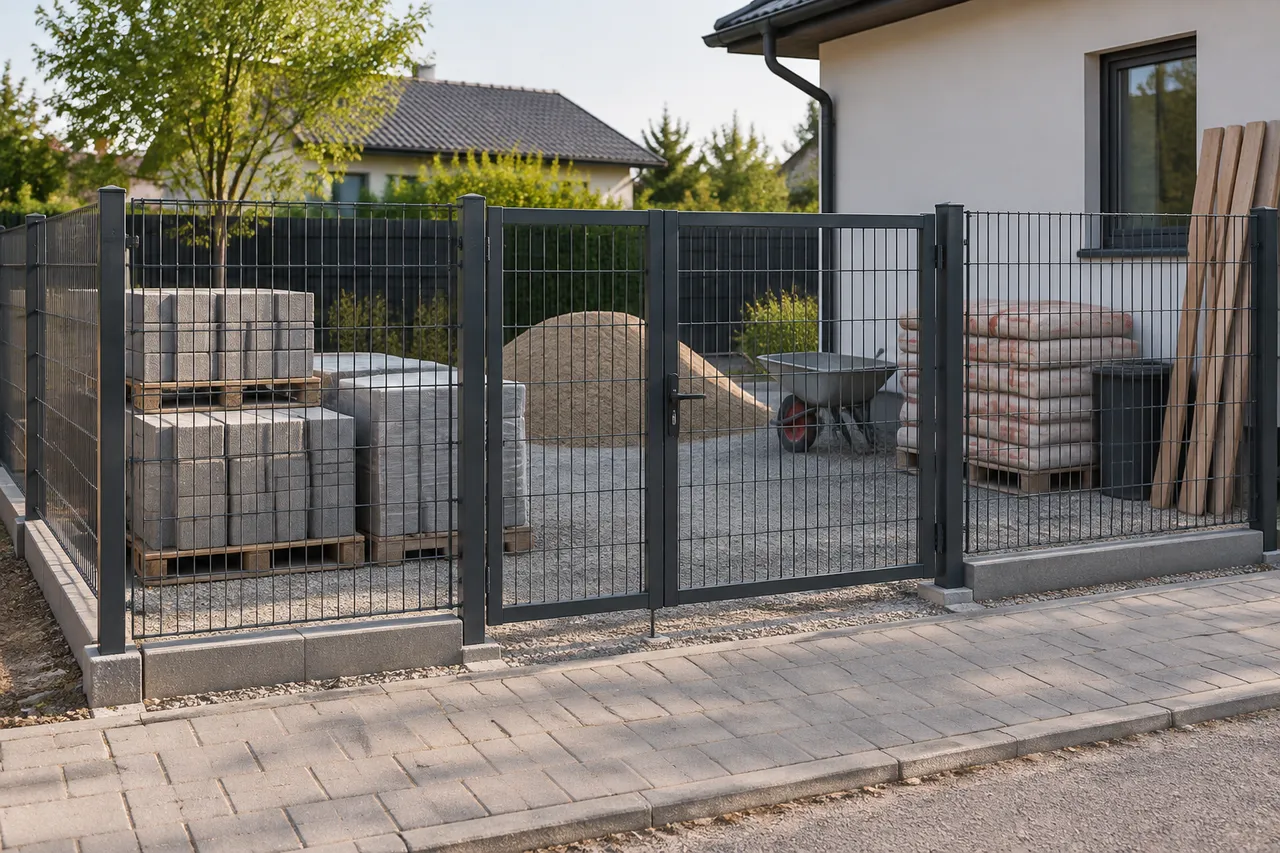 delimitare șantier curte locuită și zonă de lucru protejată