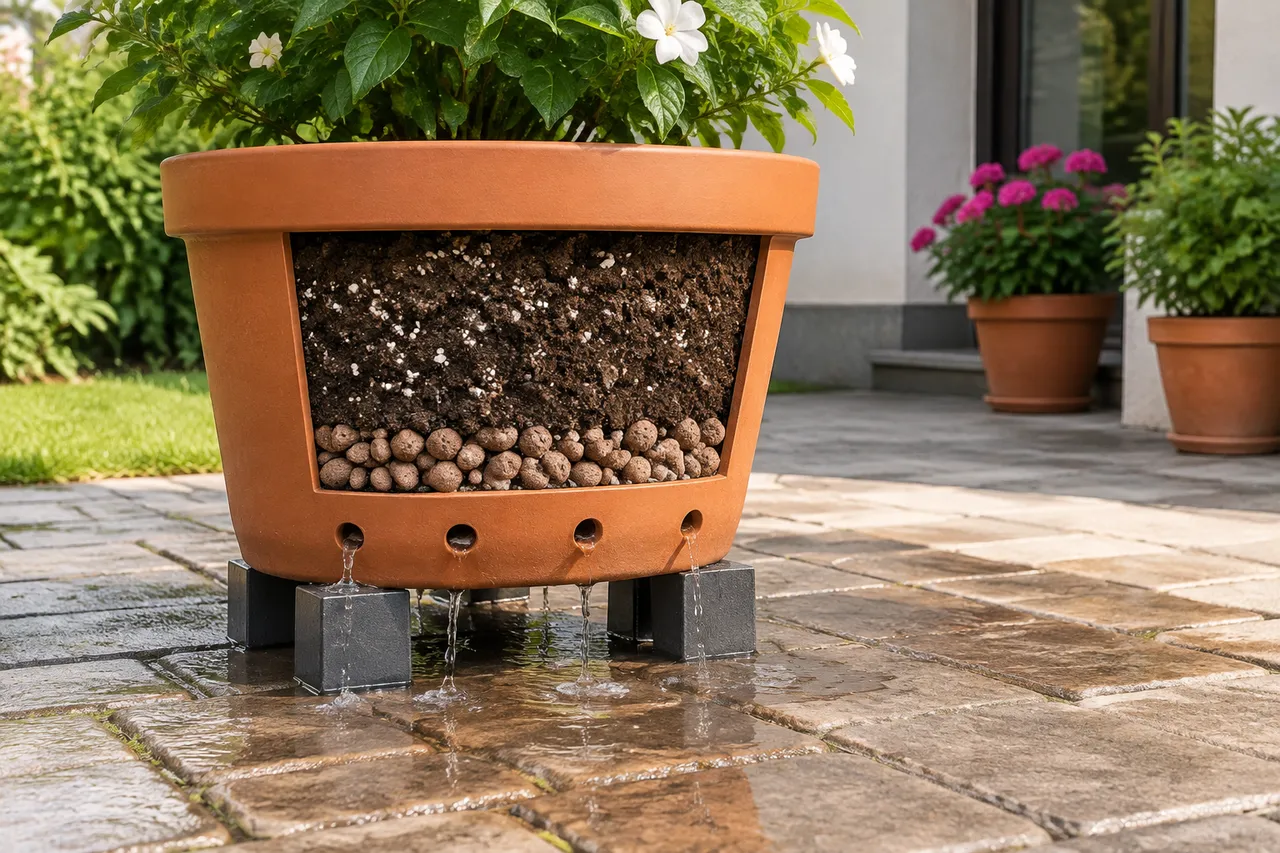 drenaj pentru plante în ghivece mari